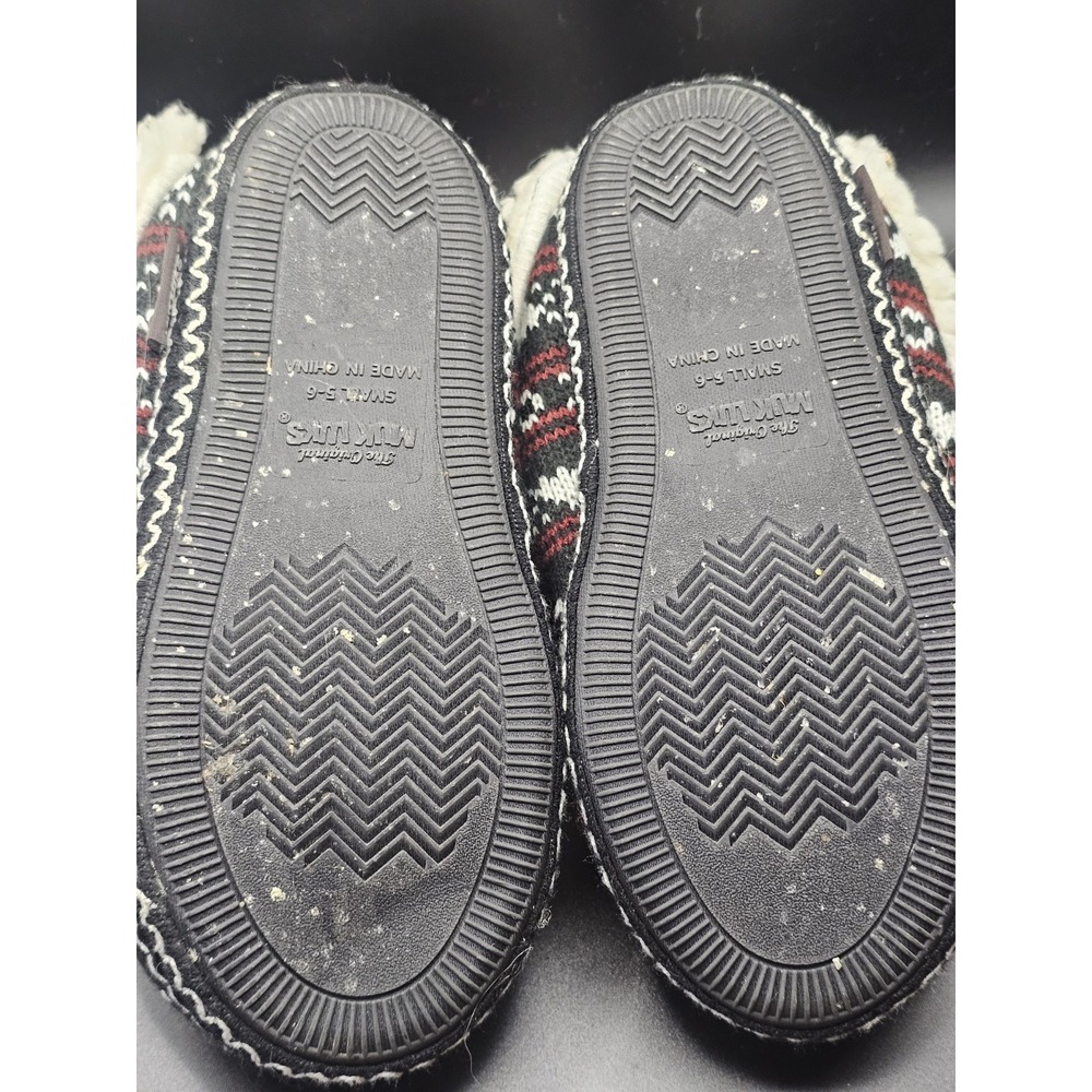 Muk Luks Slippers Womens 5-6 Magdalena Shearling Clog Slip On Comfort Red Fabric - Picture 5 of 7